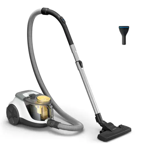 Aspirator fara sac Philipst XB2140/09, 850 W, Filtru Super Clean Air, PowerCyclone 4, 1.3 l (Alb)