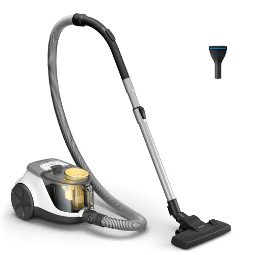 Aspirator fara sac Philipst XB2140/09, 850 W, Filtru Super Clean Air, PowerCyclone 4, 1.3 l (Alb)