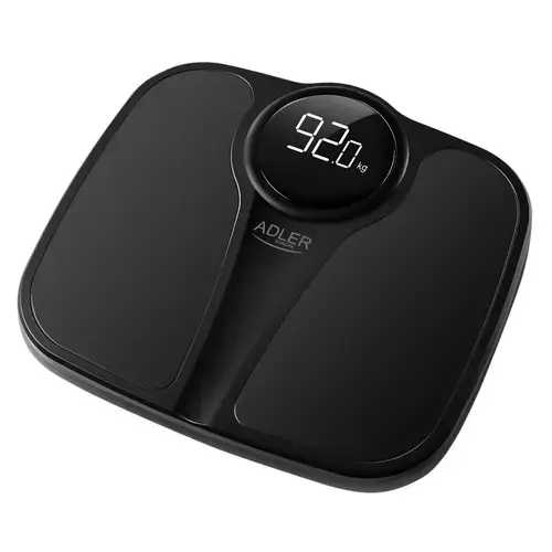 Cantar de baie Adler AD 8172b, max 180 kg, Calcul BMI (Negru)