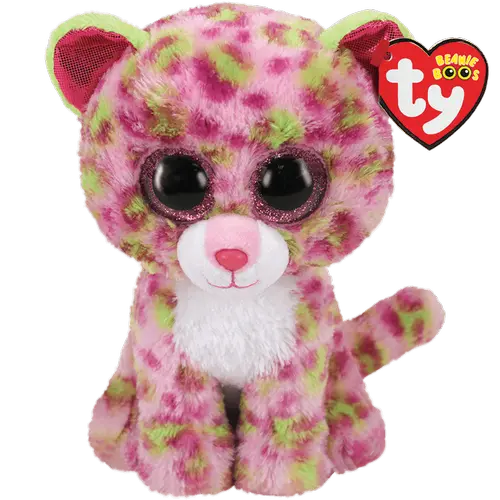 Jucarie de plus Ty Leopard Roz, 24 cm (Multicolor)