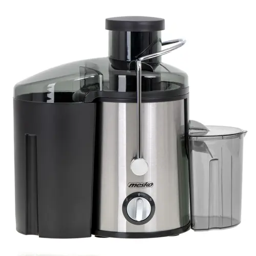 Storcator de fructe Mesko MS 4126b, 600 W, 3 viteze, Recipient suc 0.45 l, Colector 1.5 l (Negru/Inox)