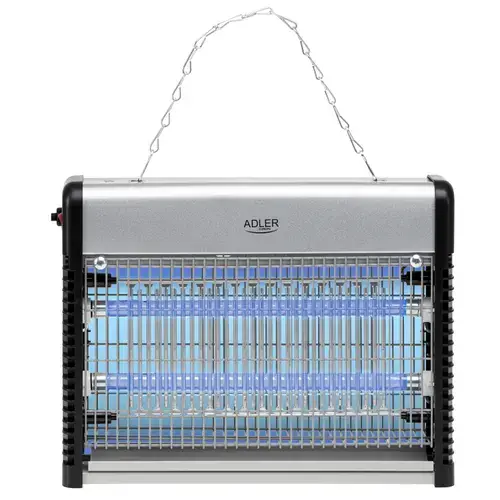 Lampa LED anti insecte Adler AD 7940, 9 W, Doua lampi LED T5 F, 10.000 ore (Inox)