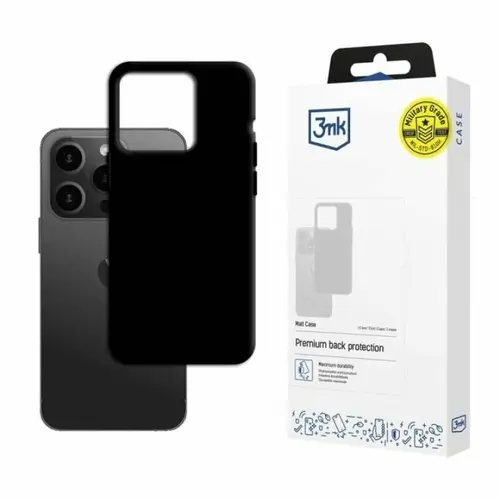 Husa de protectie 3mk Matt Case pentru iPhone 15 Pro Max (Negru)