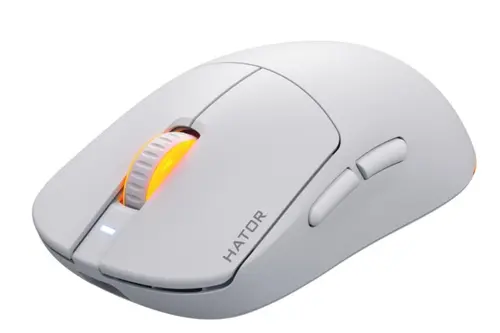 Mouse wireless Hator Quasar 3, Wireless, Bluetooth, Wired (Alb)