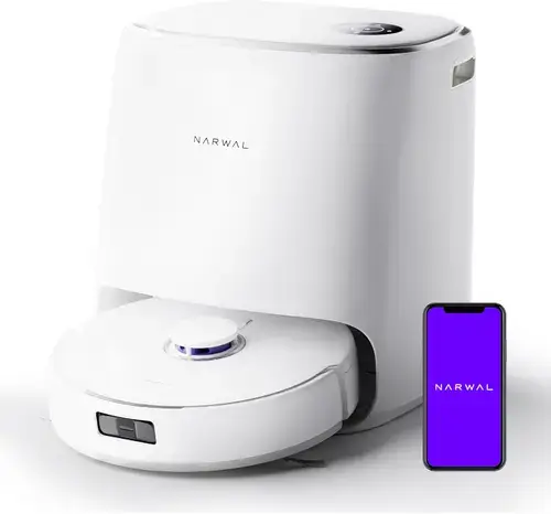 Aspirator robot Narwal Freo X Ultra, Autonomie 210 minute, Control aplicatie si voce, 65 W, Navigare LiDAR, Adaptare la vreme, Evitare obstacole, Adaptare la tipul de podea (Alb)