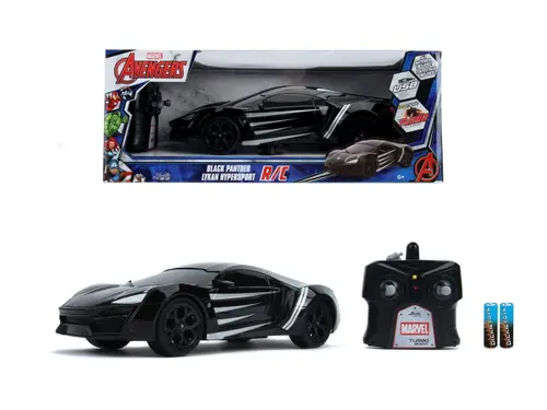 Masinuta Radiocomandata Black Panther Lykan Scara 1 La 16 (Negru)