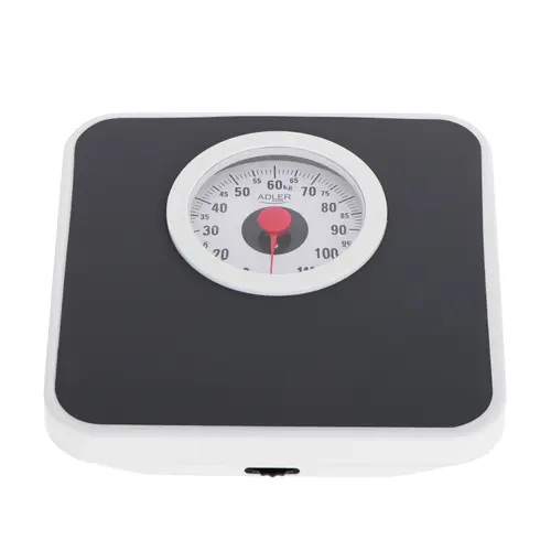 Cantar corporal mecanic Adler AD 8178, Precizie 1 kg (Negru/Alb)