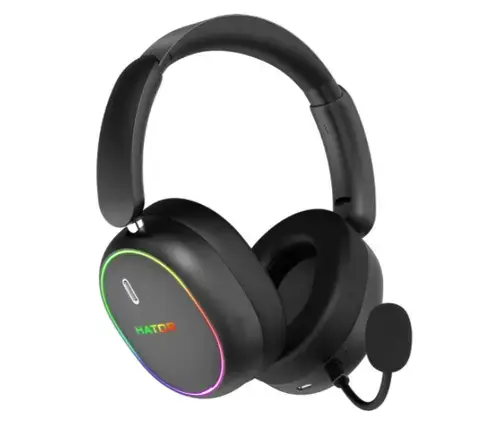 Casti cu microfon Hator Phoenix 2, USB-C, Wireless (Negru)