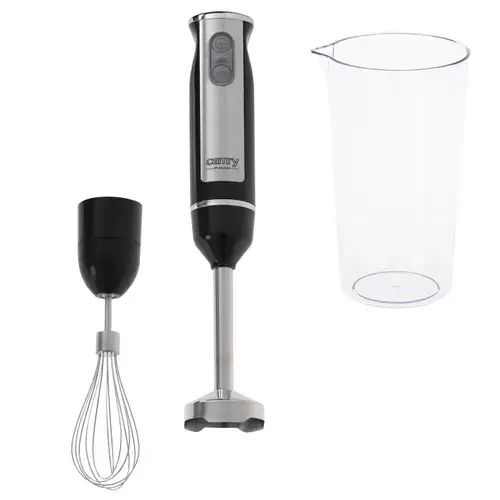 Blender de mana Camry CR 4621, 600 W, 1 viteza + Turbo, Pahar 0.6 l, Tel (Negru/Argintiu)