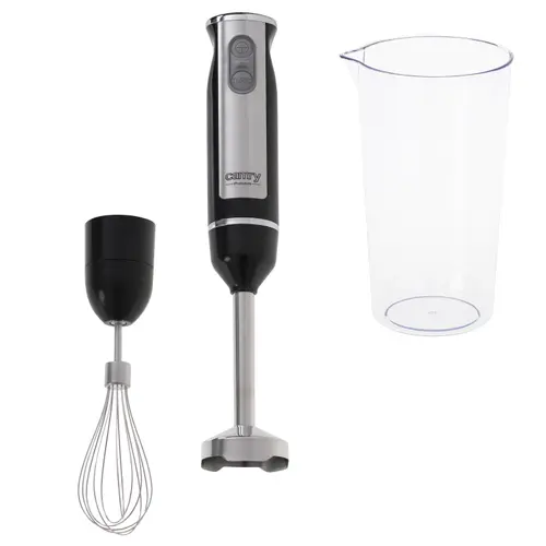 Blender de mana Camry CR 4621, 600 W, 1 viteza + Turbo, Pahar 0.6 l, Tel (Negru/Argintiu)