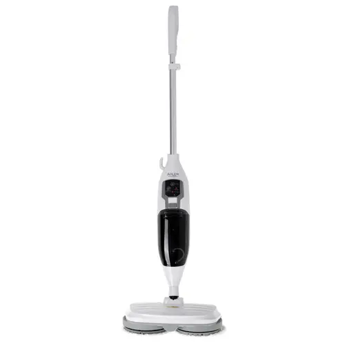 Mop rotativ cu aburi Adler AD 7052, 1300 W, 3 setari putere, Rezervor detasabil 0.55 l, Cablu 5m (Alb)