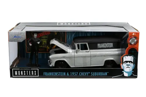 Set masina si figurina - Frankenstein (Gri/Negru)
