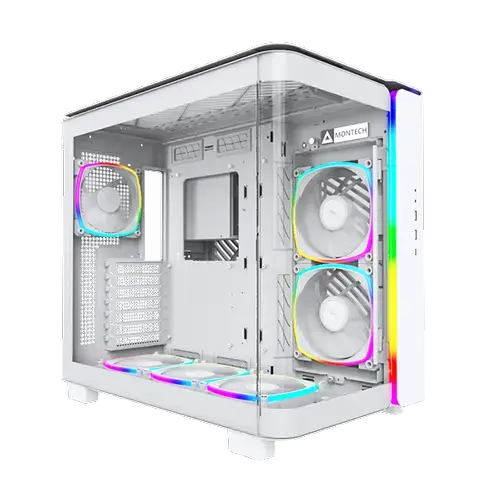 Carcasa Montech KING 95 PRO CAMTKG95PROWH, Middle Tower, 6 ventilatoare incluse (Alb)