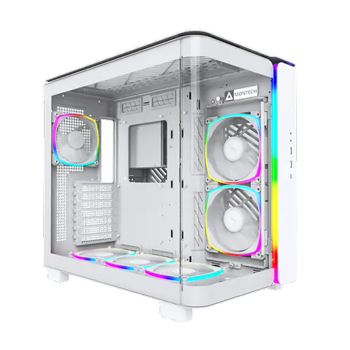 Carcasa Montech KING 95 PRO CAMTKG95PROWH, Middle Tower, 6 ventilatoare incluse (Alb)