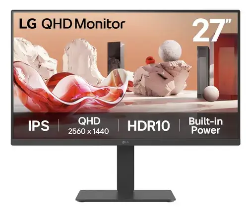 Monitor IPS LED LG 27inch 27BA45QB-B, QHD (2560 x 1440), HDMI, DisplayPort, Boxe, Pivot (Negru)