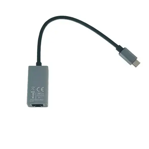 Adaptor de retea Esperanza ENA102, USB-C 3.0 la RJ-45, cablu 18 cm (Gri)