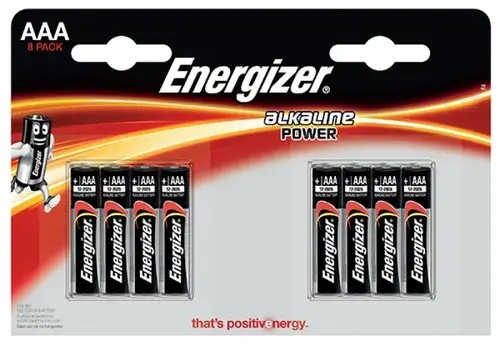 Baterii alkaline AAA Energizer, 8 buc/set