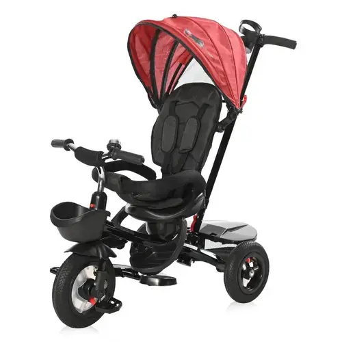 Tricicleta pentru copii Zippy Air, control parental, 12-36 luni (Negru/Rosu)