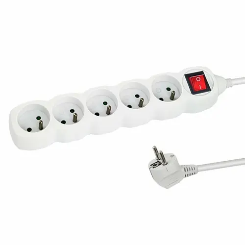 Prelungitor Esperanza ELK215W, switch ON/OFF, 5 prize, 3m (Alb)