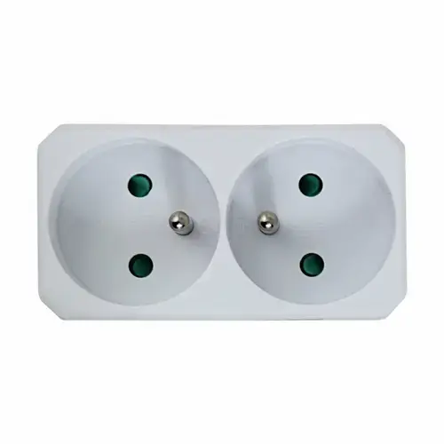 Adaptor Esperanza ELK305W, dublu stecher, forma dreptunghi (Alb)