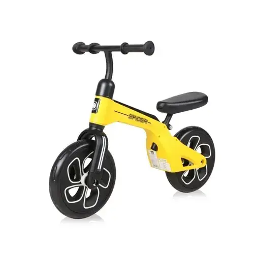 Bicicleta fara pedale Lorelli  SPIDER, cadru aluminiu, greutate maxima suportata 20 Kg (Galben)