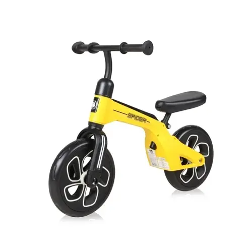 Bicicleta fara pedale Lorelli  SPIDER, cadru aluminiu, greutate maxima suportata 20 Kg (Galben)