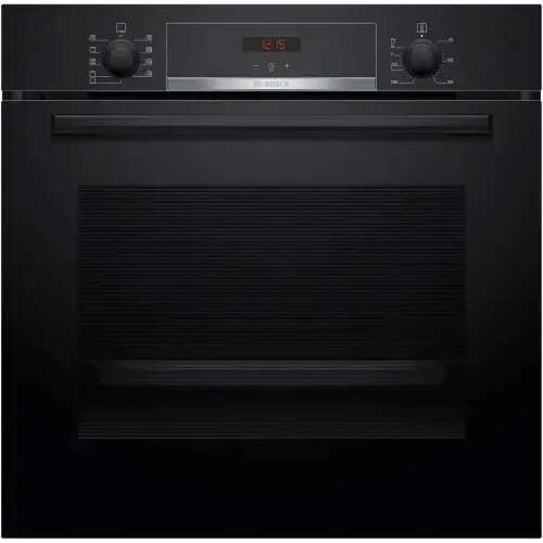 Cuptor incorporabil Bosch HBA534EB3, 71 L, Electric, Multifunctional, Grill, 7 functii, Autocuratare EcoClean + hidrolitica, 3D Hotair, Suport telescopic, Clasa A+ (Negru)
