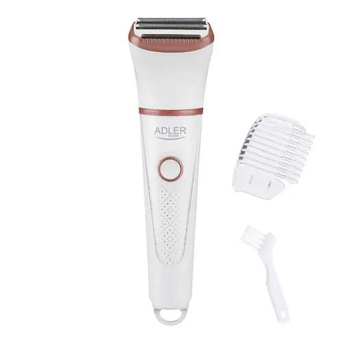 Epilator Adler AD 2941, 2 capete, Rezistent la apa IPX7, Perie de curatare (Alb/Roz)