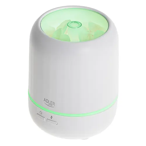 Difuzor de aroma cu ultrasunete Adler AD 7968 3in1, 25 mp, Rezervor 100 ml, Trei moduri iluminare, 7 culori (Alb)