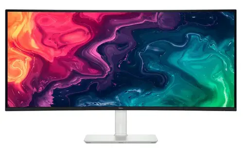 Monitor VA LED Dell 34inch S3425DW, UW-QHD (3440 x 1440), HDMI, Ecran curbat, Boxe, 120 Hz, 1 ms (Alb)