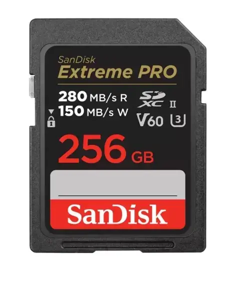 Card memorie SanDisk Extreme Pro, 256GB, Class 10, U3, V60, 280MB/s - 150MB/s