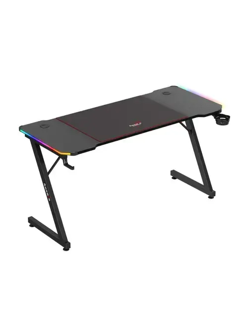 Birou gaming Huzaro Hero 3.3 RGB, 140 cm x 60 cm, Mouse Pad XXL inclus (Negru)