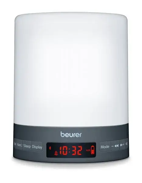 Ceas desteptator cu lumina naturala Beurer WL 50, Radio, Lumina LED, Bluetooth (Gri)