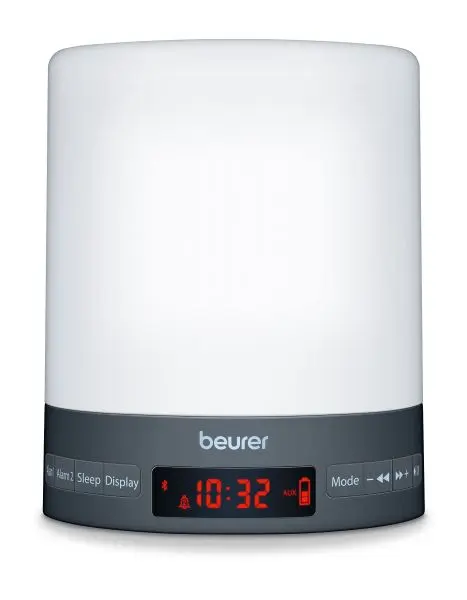 Ceas desteptator cu lumina naturala Beurer WL 50, Radio, Lumina LED, Bluetooth (Gri)
