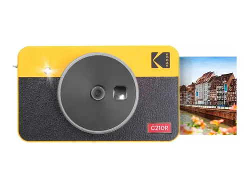 Camera foto instant Kodak Mini Shot 2 Retro, Ecran LCD 1.7inch, 10MP, Blit incorporat (Galben)