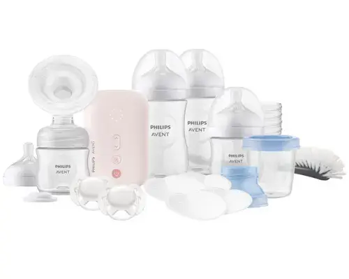 Set nou-nascut cu pompa de san electrica Philips-AVENT SCD340/31, 17 accesorii