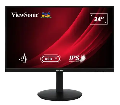 Monitor IPS LED ViewSonic 23.8inch VG2409-MHDU-2, Full HD (1920 x 1080), HDMI, DisplayPort, Boxe, Pivot, 100 Hz, 4 ms (Negru)