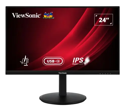 Monitor IPS LED ViewSonic 23.8inch VG2409-MHDU-2, Full HD (1920 x 1080), HDMI, DisplayPort, Boxe, Pivot, 100 Hz, 4 ms (Negru)