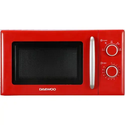 Cuptor cu microunde Daewoo KOR-6S20R-2, 700 W, 20 l, 5 trepte, Platou 25.5 cm (Rosu)
