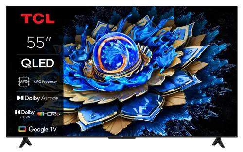 Televizor QLED TCL 139 cm (55inch) 55T69C, Ultra HD 4K, Smart TV, WiFi, CI+
