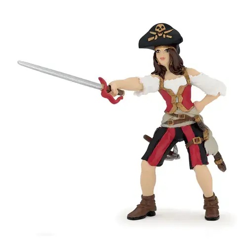 Figurina Papo femeie pirat bruneta (Multicolor)