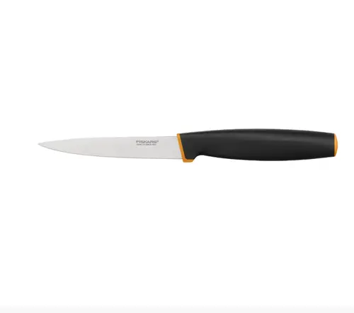 Cutit pentru legume Fiskars Control+, otel inoxidabil, 11 cm (Portocaliu/Negru)