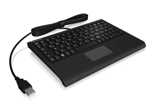 Tastatura office KeySonic ACK-3410(US), USB, Layout US, Touchpad (Negru)