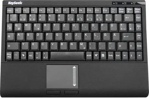Tastatura office KeySonic ACK-540U+ (US), USB, Layout US, Touchpad (Negru)