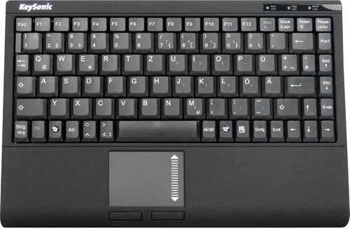 Tastatura office KeySonic ACK-540U+ (US), USB, Layout US, Touchpad (Negru)