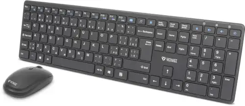 Kit tastatura si mouse wireless Yenkee YKM 2008CS, 2.4GHz, USB, 1600 DPI (Negru)