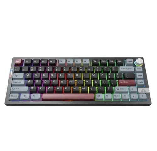 Tastatura Mecanica Gaming Montech MKey PRO Darkness, Wireless 2.4GHz, Bluetooth, USB, Darkness Brown Switch (Multicolor)