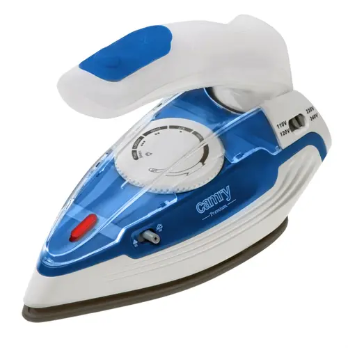 Fier de calcat de calatorie Camry CR 5040, 1000 W, Maner pliabil, Jet de abur 50 g/min, Debit de abur 10 g/min, Rezervor 80 ml (Albastru/Alb)