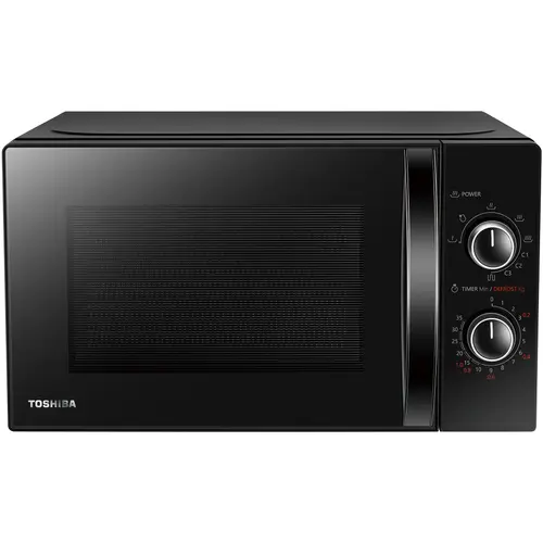 Cuptor microunde Toshiba MW-MG20PBK, 20 L, 800 W, Control mecanic, 4 nivele putere, Grill, Iluminare LED (Negru)