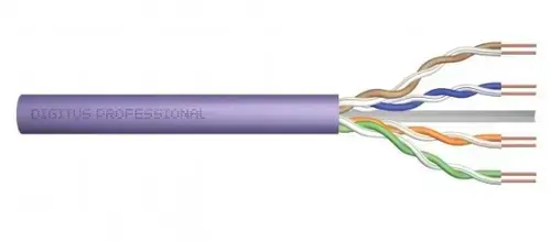 Cablu Digitus DK-1611-V-305-1, CAT.6, U/UTP, Eca, drut, AWG 24/1, PVC, 305m (Violet)